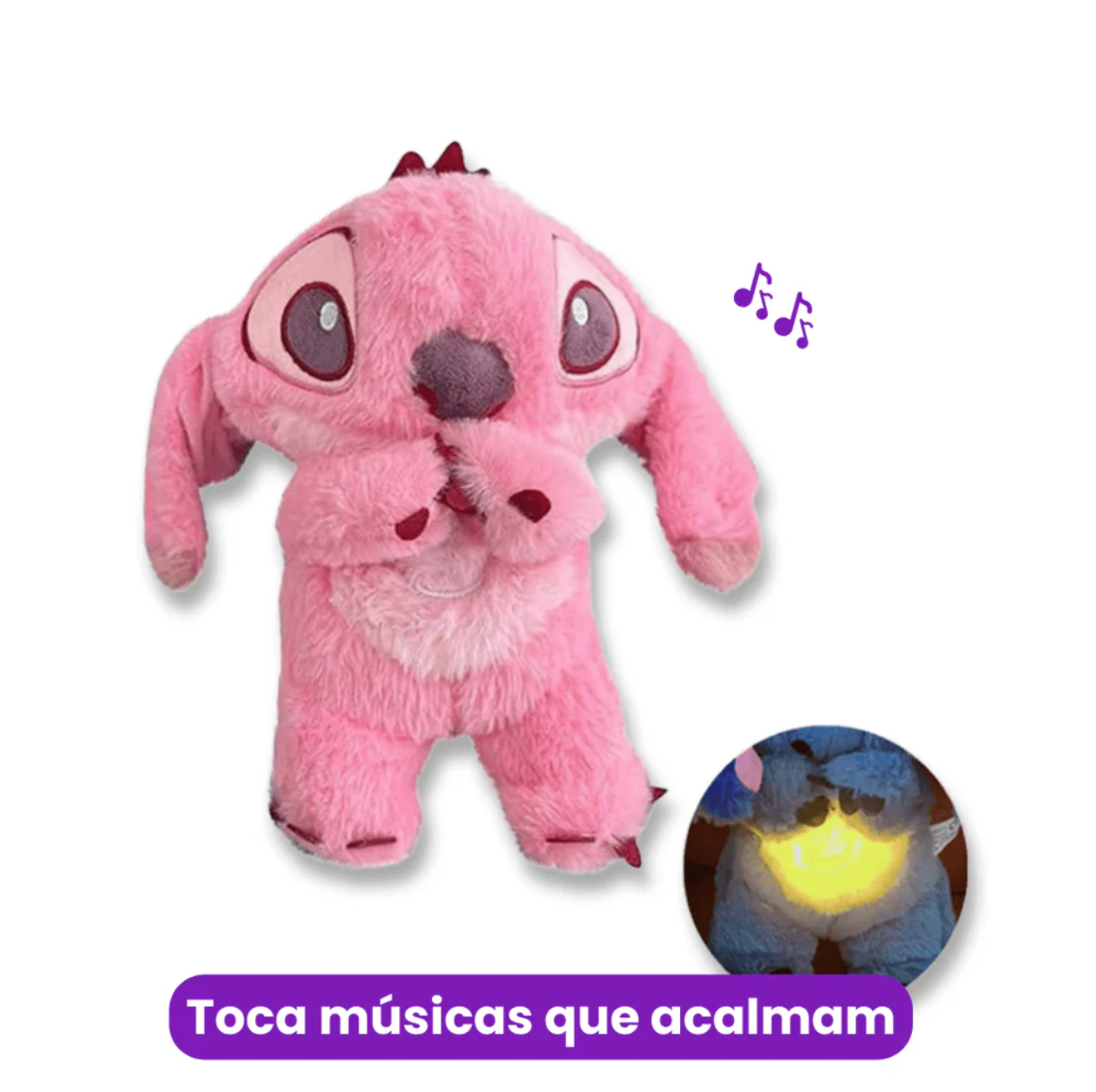 Stitch que Respira: Pelúcia que Mexe as Orelhas e Ajuda no Sono