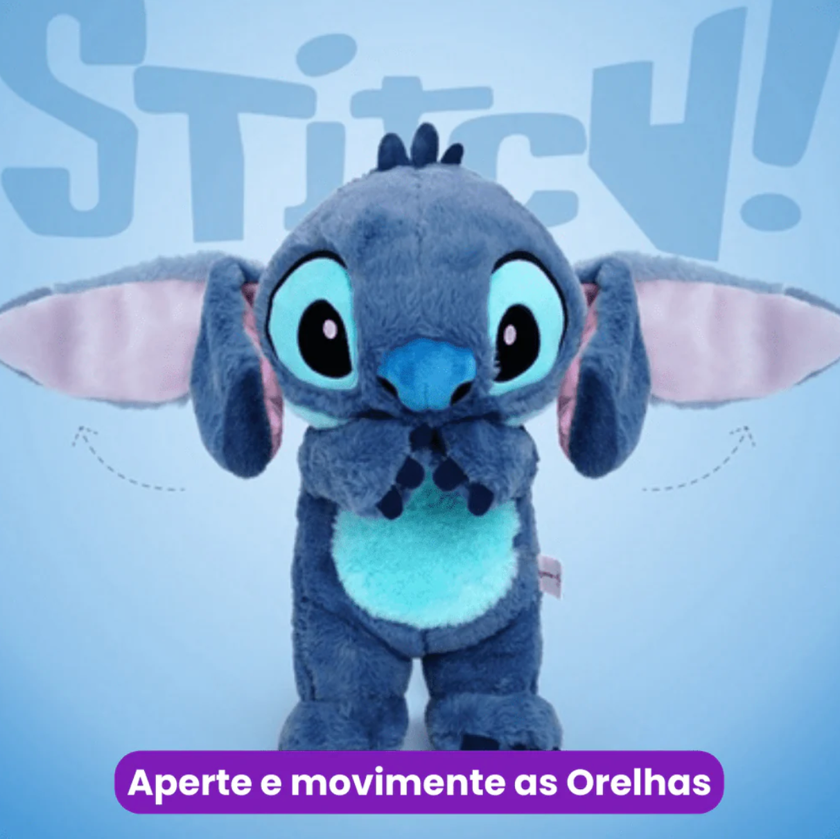 Stitch que Respira: Pelúcia que Mexe as Orelhas e Ajuda no Sono