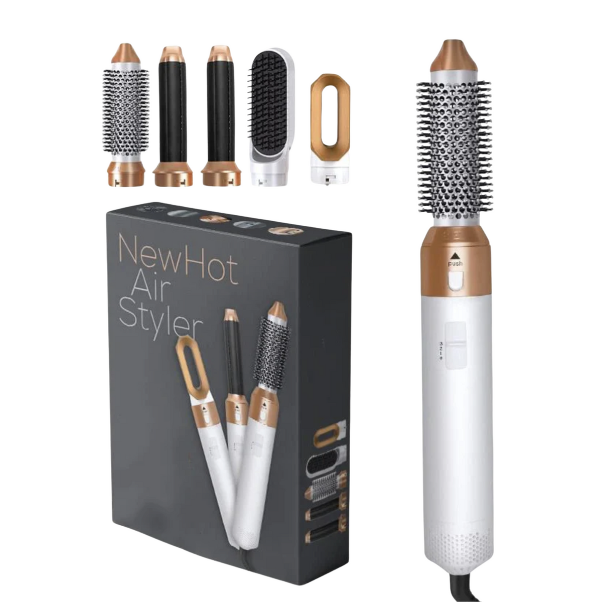 Kit Completo Escova Modeladora 5 em 1 - Glow&Go Kit 2025