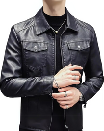 Jaqueta Masculina de Couro Street