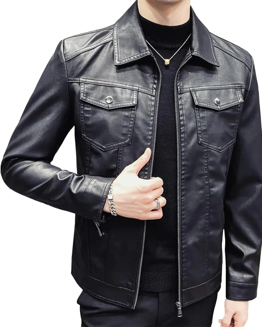 Jaqueta Masculina de Couro Street