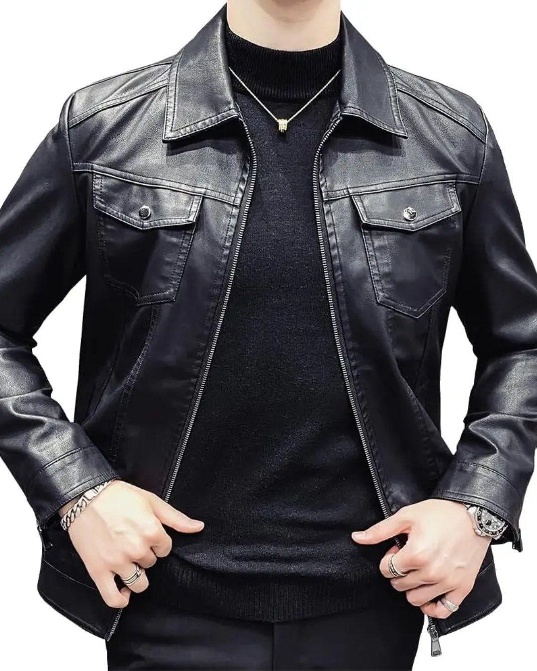 Jaqueta Masculina de Couro Street