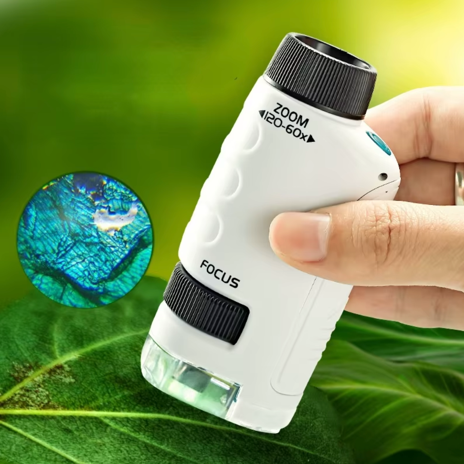 Mini Microscópio Portátil Infantil Mundo Fascinante | Zoom de 120x