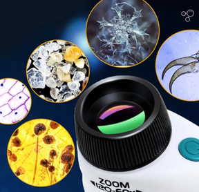 Mini Microscópio Portátil Infantil Mundo Fascinante | Zoom de 120x