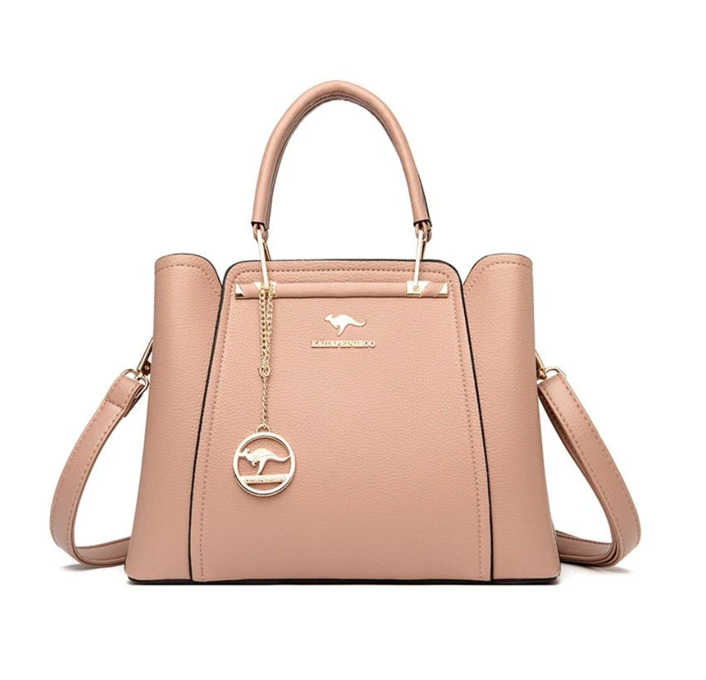 Bolsa Média Feminina de Couro Belle Éclat