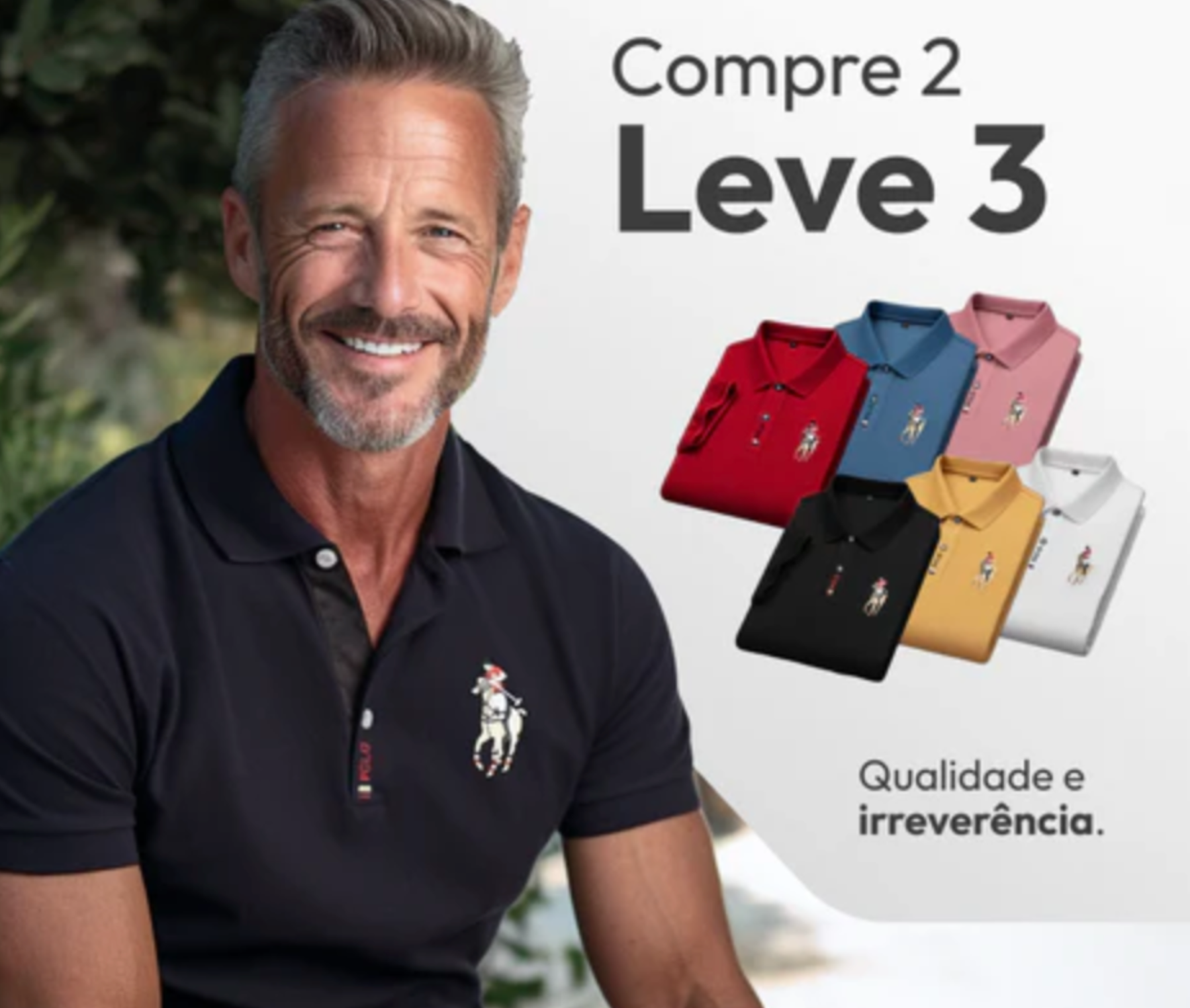 Camisa Masculina Polo Raph's [COMPRE 2, LEVE 3]