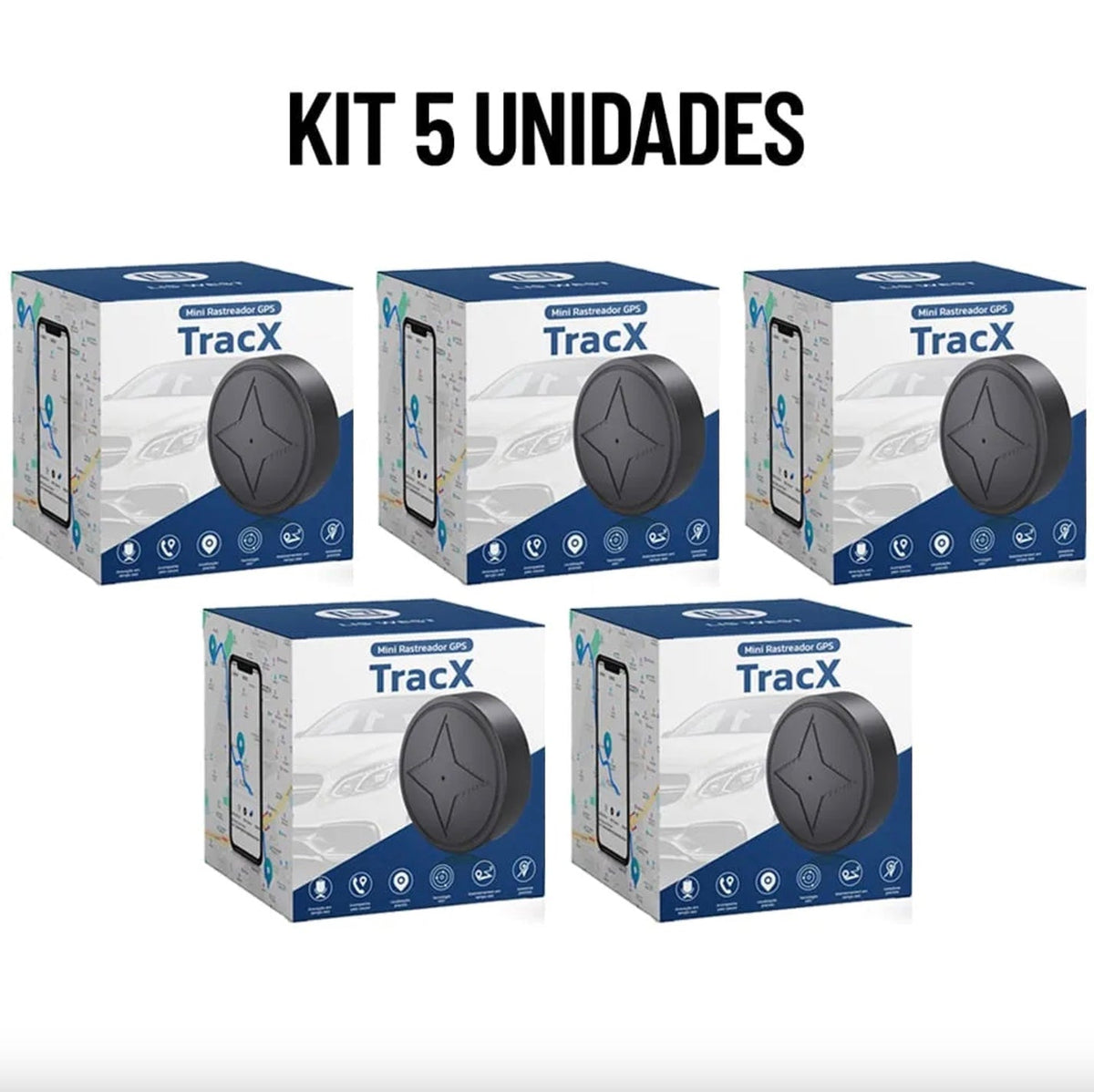 Kit 5 Mini Rastreador GPS X-Monitor - Rastreia e Monitora