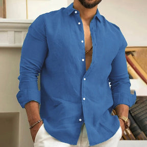 Camisa de Linho Premium Masculina + Brinde