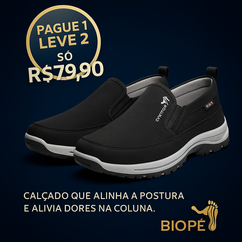 (PAGUE 1 LEVE 2) Tênis Ortopédico Biopé - Conforto Supremo (ÚLTIMAS UNIDADES)